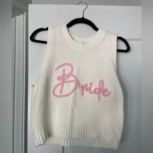 “Bride” sweater tank top